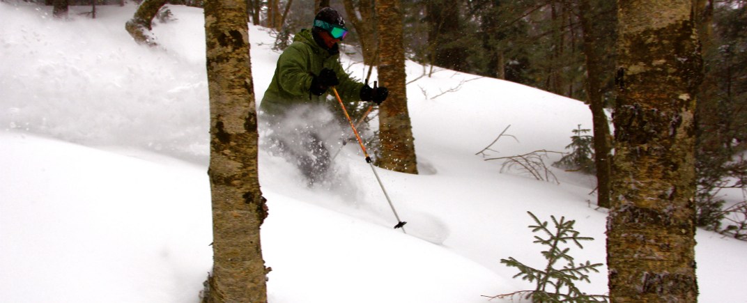 Vermont woods skiing